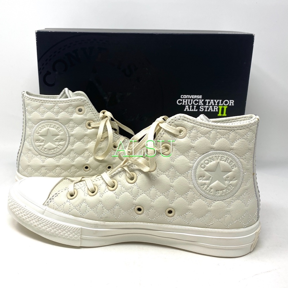 Converse Ctas 2 High Egret Leather Women’s Sneaker - Picture 7 of 10
